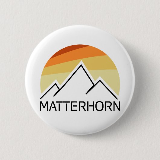 Badge Rond 5 Cm Matterhorn Suisse Italie Retro (Devant)
