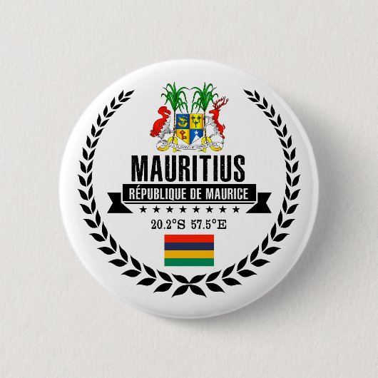 Badge Rond 5 Cm Maurice (Devant)