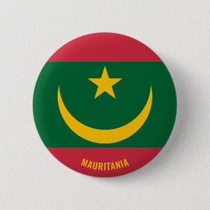 Badge Rond 5 Cm Mauritanie Drapeau charmant patriotique