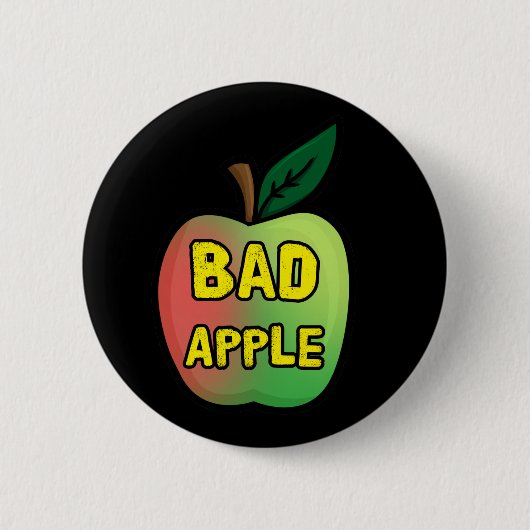 Badge Rond 5 Cm Mauvais Apple (Devant)