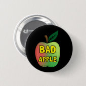 Badge Rond 5 Cm Mauvais Apple (Devant & derrière)