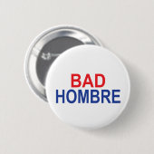 Badge Rond 5 Cm Mauvais Hombre (Devant & derrière)