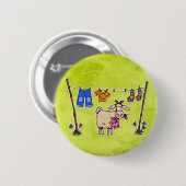 Badge Rond 5 Cm mauvaise chèvre (Devant & derrière)