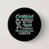 Badge Rond 5 Cm Mauvaise Neuroendocrine Cancer Sensibilisation Net (Devant)