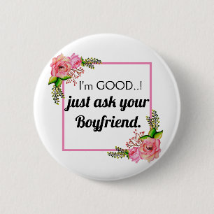 Badge Rond 5 Cm Mauvaise nouveauté d'humour de fille vilaine drô