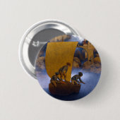 Badge Rond 5 Cm Maxfield Parrish Wynken Blynken et Nod (Devant & derrière)