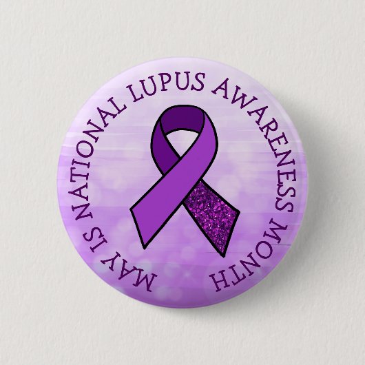 Badge Rond 5 Cm May is Lupus Awareness Month (Devant)