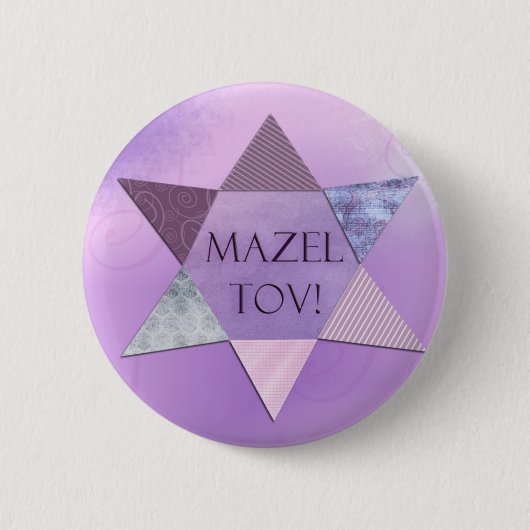 Badge Rond 5 Cm Mazel Tov ! Boutons (Devant)