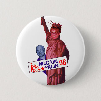 Badge Rond 5 Cm McCain humoristique Palin 2008