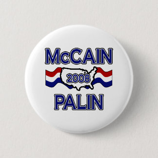 Badge Rond 5 Cm McCain Palin 2008