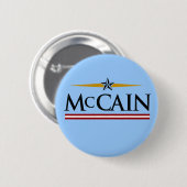 Badge Rond 5 Cm Mccain pour le président / McCain Button (Devant & derrière)