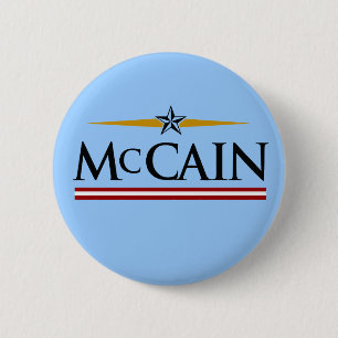 Badge Rond 5 Cm Mccain pour le président / McCain Button