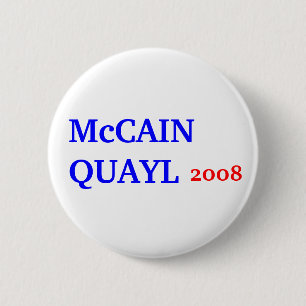 Badge Rond 5 Cm McCAIN QUAYL 2008