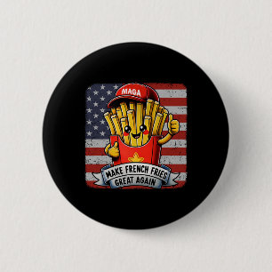 Badge Rond 5 Cm Mcdon Drôle Donald Trump Frites Cuisine