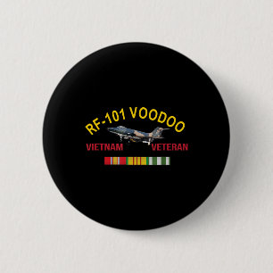 Badge Rond 5 Cm Mcdonnell F-101 Voodoo Vietnam Vétérinaire Rf-101