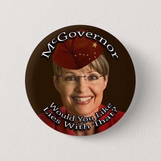 Badge Rond 5 Cm McGovernor Sarah Palin (Devant)