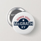 Badge Rond 5 Cm McGrath 2020 - Bouton de course au Sénat du (Devant & derrière)
