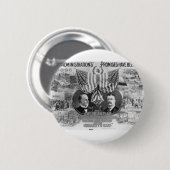 Badge Rond 5 Cm McKinley 1900 - Roosevelt (Devant & derrière)