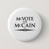 BADGE ROND 5 CM MCVOTE POUR MCCAIN (Devant)