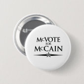 BADGE ROND 5 CM MCVOTE POUR MCCAIN (Devant & derrière)