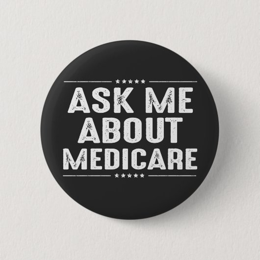 Badge Rond 5 Cm me demander à propos de Medicare (Devant)