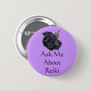 Badge Rond 5 Cm Me Demander À Propos Du Rose Reiki