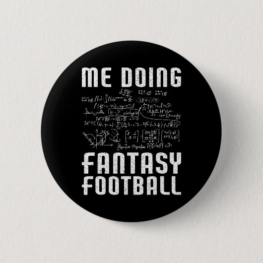 Badge Rond 5 Cm Me Doing Fantasy Football Draft Day Funny Fantasy (Devant)