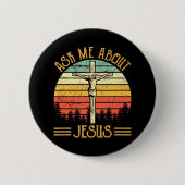 Badge Rond 5 Cm Me questionner sur Mon Jésus chrétien (Devant)