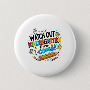 Badge Rond 5 Cm Me voici de retour à l'école Drôle de montre Mater
