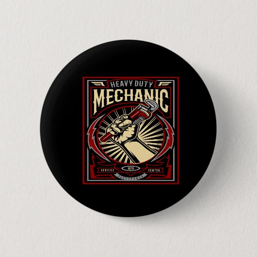 Badge Rond 5 Cm mécanicien lourd (Devant)