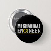 Badge Rond 5 Cm Mechanical Engineering Funny Engineer (Devant & derrière)