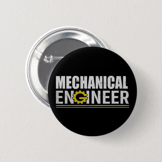 Badge Rond 5 Cm Mechanical Engineering Funny Engineer (Devant & derrière)