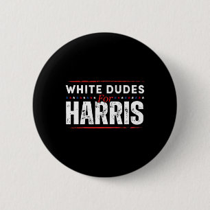 Badge Rond 5 Cm Mecs Blancs Pour Kamala Harris Mens