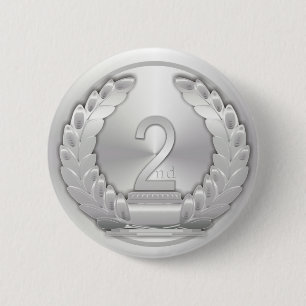 Badge Rond 5 Cm Médaille d'argent