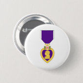 Badge Rond 5 Cm Médaille de Purple Heart (Devant & derrière)