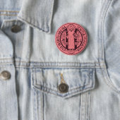Badge Rond 5 Cm Médaille de Saint Benoît (En situation)