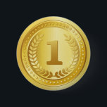 Badge Rond 5 Cm Médaille d'or 1ère place bouton gagnant<br><div class="desc">Elégant champion 1 e place médaille d'or design / 1er Place design qui rend un prix incroyable pour l'excellence ou la réussite.</div>
