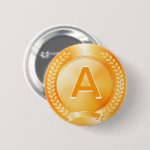 Badge Rond 5 Cm Médaille d'or d'honneur (Devant & derrière)