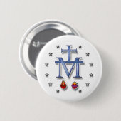 Badge Rond 5 Cm Médaille miraculeuse (Devant & derrière)