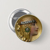 Badge Rond 5 Cm Médaillon Art Nouveau (Devant & derrière)