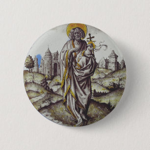 Badge Rond 5 Cm Médaillon avec saint Jean Baptiste