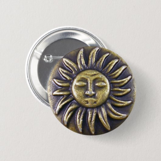 Badge Rond 5 Cm Médaillon Sun (Devant & derrière)