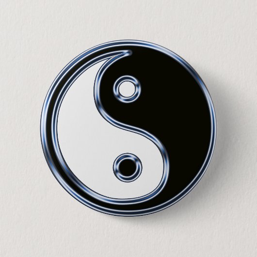 Badge Rond 5 Cm Médaillon Yin et Yang (Devant)