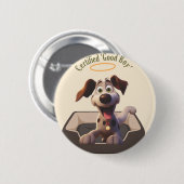 Badge Rond 5 Cm Medal winning 'Good Boy' (Devant & derrière)