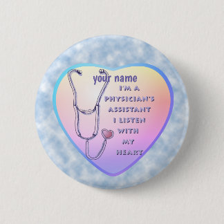 Badge Rond 5 Cm Médecin Assistant Coeur