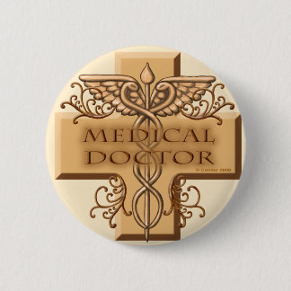 Badge Rond 5 Cm Médecin croisé