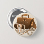 Badge Rond 5 Cm médecin MD (Devant & derrière)