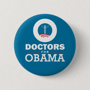 Badge Rond 5 Cm Médecins pour Obama