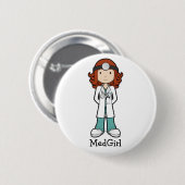 Badge Rond 5 Cm MedGirl (Devant & derrière)