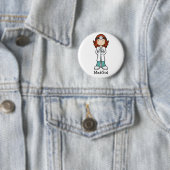 Badge Rond 5 Cm MedGirl (En situation)